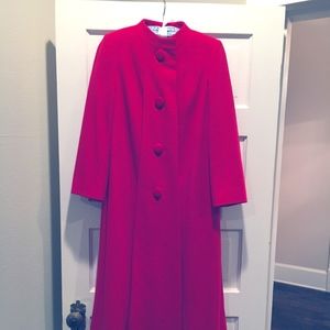 Vintage, Cashmere, Wool, Hot Pink Coat